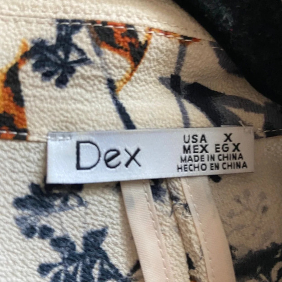 DEX floral belted duster  cardigan lightweight jacket Sz X (One size) - Picture 11 of 13